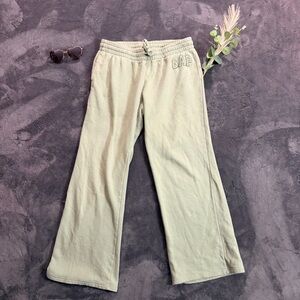 GAP Light Green Boot Cut Sweatpants with Embroidered Logo Sz M